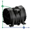 Pompa membranowa do PHOENIX P18 PP SANTOPRENE+PTFE z klejem, 20 l/min