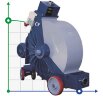 Pompe péristaltique (à tuyau) pour colle FLUIMAC HELIOS ATR 80 IX 26298 l/h, 7,5 kW, 48 tr/min, avec réglage des performances et convertisseur de fréquence