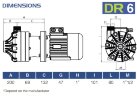 Pompe centrifuge horizontale à garnitures mécaniques DR 006 PP, 0,75 kW
