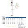 Mélangeur à grande vitesse pour mélanger des liquides SL 037-4/80, 0,37 kW, 1400 tr/min, 380 V