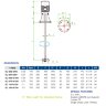Mélangeur à grande vitesse pour le mélange de réactifs FLUIMAC SL 037-8/80, 0,37 kW, 700 tr/min, 380 V