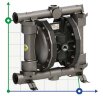 Пневматический мембранный насос азотной кислоты PHOENIX P252 AISI316 HYTREL+PTFE, 250 л/мин