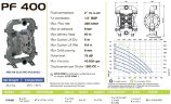 PF0400 food grade pump FLUIMAC PHOENIX FOOD AISI316, 380 l/min pneumatic diaphragm pump