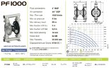 PF1000 Pompe à membrane pneumatique FLUIMAC PHOENIX FOOD AISI316, 1050 l/min, qualité alimentaire FDA