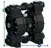 PHOENIX P252 Pompe pneumatique à membrane PVDF SANTOPRENE+PTFE pour acide fluorhydrique, 250 l/min