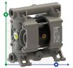 Pneumatische Membranpumpe PHOENIX P30 ALU HYTREL+PTFE, 35 l/hv für die Wiese