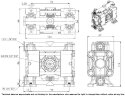 FLUIMAC PHOENIX P08 Pompe pneumatique à membrane PP NBR+PTFE, 7 l/min pour le pompage de liquides visqueux