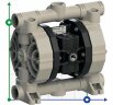 Pompe pneumatique à membrane pour acide sulfurique PHOENIX P90 PP SANTOPRENE+PTFE, 100 l/min