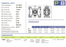 FLUIMAC PHOENIX P08 PVDF+CF NBR+PTFE Pompe pneumatique à membrane, 7 l/min pour le pompage de liquides visqueux
