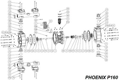 Upper / lower collector, PP+CF, PHOENIX P160