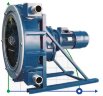 Pompe péristaltique (à tuyau) pour agitateur FLUIMAC HELIOS ASP 40 IX 2856 l/h, 1,5 kW, 35 tr/min, avec réglage de puissance et convertisseur de fréquence