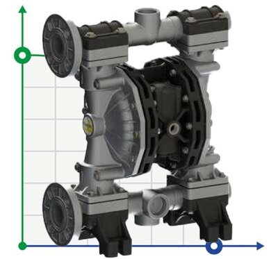 Bomba neumática de membrana PHOENIX P400 ALU SANTOPRENE+PTFE ATEX