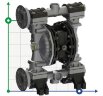 PHOENIX P400 ALU SANTOPRENE+PTFE pneumatic pump, 380 l/min