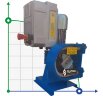 Bomba peristáltica química FLUIMAC HELIOS AS 15 IX 172 l/h, 0,18 kW, 70 rpm, con ajuste de rendimiento y convertidor de frecuencia