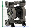 PHOENIX P400 PP HYTREL+PTFE pneumatic diaphragm pump for hydrofluoric acid, 380 l/min