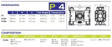 Pompa pneumatyczna membranowa PHOENIX P04 PP NBR+PTFE, 4 l/min