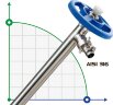 Pumping part (pipe) of the FLUIMAC NETTUNE drum pump made of AISI 316 (AISI 316 shaft), 1200 mm, Ø41 mm