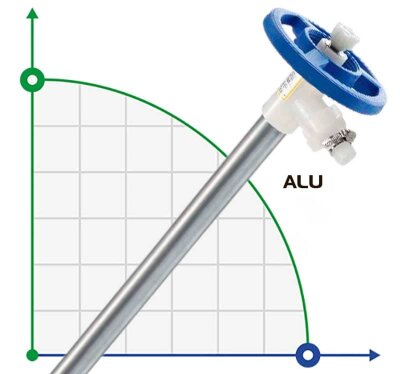 Pieza (tubo) de bomba de bidón FLUIMAC NETTUNE con ALU (eje AISI 316), 1200 mm, Ø41 mm