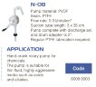Bomba manual para barril FLUIMAC NEPTUNE N-08, PVDF, PTFE para medios altamente agresivos, ácidos, álcalis