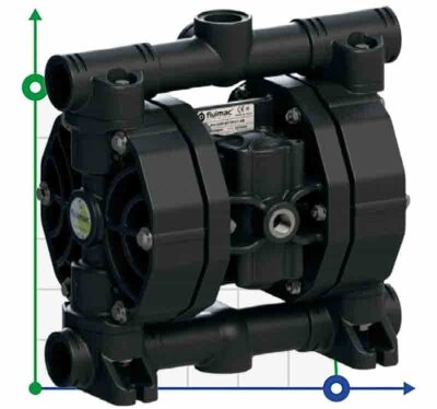 Мембранный насос азотной кислоты PHOENIX P120 PVDF SANTOPRENE+PTFE, 120 л/мин