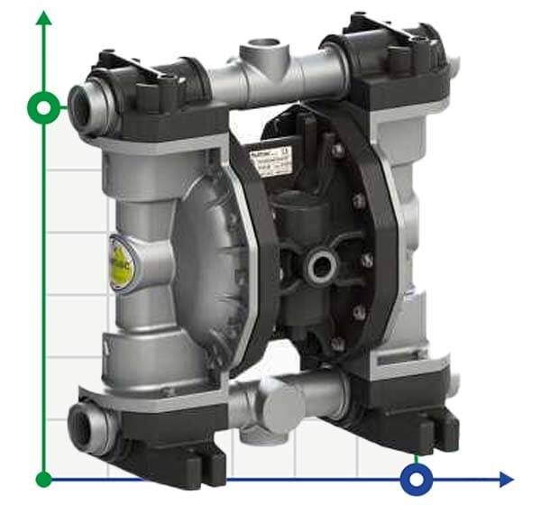 Pneumatic Diaphragm Pump for paint PHOENIX P160 ALU EPDM, 170 l/min