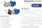 Pompa chemiczna z tworzywa sztucznego FLUIMAC DRAGON DR 30 PVDF, 3 kW, 380 V