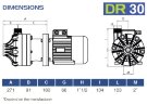 Pompe centrifuge horizontale à garnitures mécaniques DR 030 PVDF, 4 kW