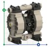 Пневматичний мембранний насос для фарби PHOENIX P170 PP HYTREL+PTFE, 170 л/хв