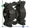 Пневматический мембранный насос PHOENIX P170 PVDF SANTOPRENE+PTFE, 170 л/мин для краски