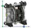 Pompe pneumatique à membrane PHOENIX P60 ALU HYTREL+PTFE, 65 l/min pour colles PVAc