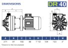 Pompe centrifuge horizontale à garnitures mécaniques DR 040 PP, 5,5 kW